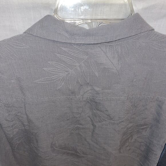 Tommy Bahama Men’s Camp Shirt Size XL Gray Silk Beach Cruise Island - Picture 9 of 12